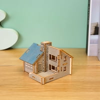 Trodimenzionalna zagonetka, tri šperploče, ručni model za diiy sklop, ukras, kuća izgradnje, drvena