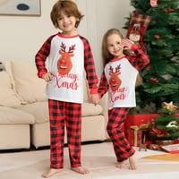 Porodica Bullpiano Božić Pidžama postavio je Božić PJS za porodičnu pidžamu Holiday PJS Xmas Loungewear
