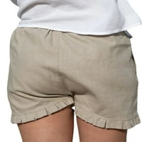 Abtel Women Mini pantske kratke vruće hlače Ravne noge Držite dame Labavo ljeto ljeto plaža kratke hlače