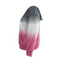 LIACOWI Žene Juniori Duks duks kontrast boja dugih rukava Pulover na vrhu Ležerne prilike Streetwear