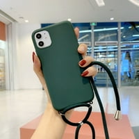 Toyella pogodna za iPhone čiste boje silikonske remen za zaštitu pasa za zaštitu pasa Poklopac Zelena iPhone Pro