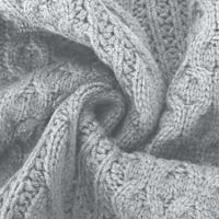 ChicCall ženski s dugim rukavima, pune boje V izrez, ležerne slobodne pletene džempere na klirensu