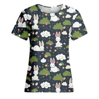 Crtani Ženski kratki rukav Crt Crt Rabbitni pileći tiskani majica Top Casual Slim Majice Tee Bluza Leisure