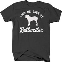 Volim me volim moj rotweiler smiješan pas pasmina majica srednje tamno siva