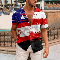 Nova američka dana za neovisnost kratka rukava s kratkim rukavima otisnuta modna muška ležerna plaža