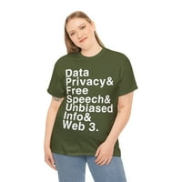 Podaci o privatnosti Besplatni govor nepristrani informacije Web unise Grafička majica