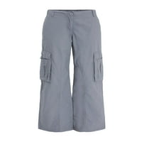 Pudcoco teretne hlače s malim vrećastim pantalonama sa džepovima sa džepovima Čvrsto kolor s ulicom