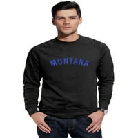 Daxton Montana Duks atletski fit pulover Crewneck Francuska Terry Tkanina, Crna dukserska kraljevska