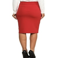 Doublu ženska srednja dužina koljena H Line Olovka suknja