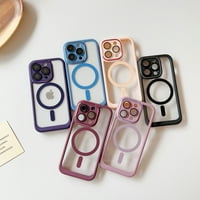 Feishell magnetska futrola za iPhone pro max, tanki čist poklopac sa zaštitnim filmom za objektiv, podrška