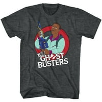 Pravi ghostbuster-winston-crni heather Odrasli s tshirt-lt