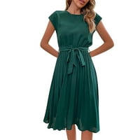 ManXivoo haljina s kratkim rukavima žene u ljetnom čipku kratkih rukava sa kratkim rukavima, čvrsta