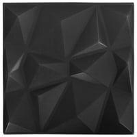 Dcenta 3D zidne ploče 19.7 x19.7 Diamond crni 64. Ft²