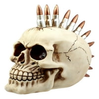 EBROS poklon pobunjenik mohawk punk lobanja figurica 7.5'long kip glave skeleta