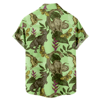 Muška gumba dolje majice prozračne havajske kratke rukave za dječake smiješne majice na plaži Ljetni havajski vrhovi