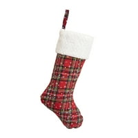 Cieken božićne mini čarape Pločite sa plišanom čaršavim poklon torbom