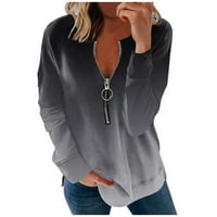 majice za žene Žene Modni ležerni pringting trake sa dugim rukavima Casual Bluza T-majice Žene košulje