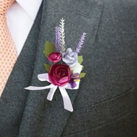 Anvazise Wedding Boutonniere Realistic Light Vibrant Color Ne-Witner Debele latice Rose Cvjetni zglob