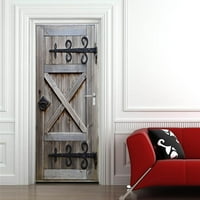 Daiosportswear Naljepnice za klirence: Vintage Europska stil drvena vrata, kuća drvena vrata, renovirane