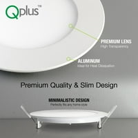 QPLUS LED ugradna svjetla, aluminijsko tijelo, dnevno svjetlo, zatamnjeno, 5000k, pakovanje