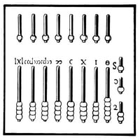 Abacus. Nancent Roman Abacus. Graviranje linije. Poster Print by