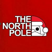 Wild Bobby, Logo Parodija Santa Claus The North Pole Božićni majica dugih rukava, crvena, 3x-velika