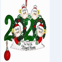 Binpure božićni ukrasi, personalizirani preživjeli obiteljski odmor viseći privjesce Jedinstveni kolekcionarski poklon