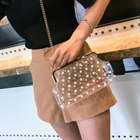 Ženska modna čvrsta boja torbica Jelly paket prozirni paket bijeli