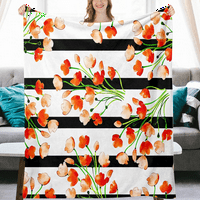 Vintage cvjetni flanel pokrivač s jastukom za kućni kauč krevet i kauč ugodan i meko plišani crtani