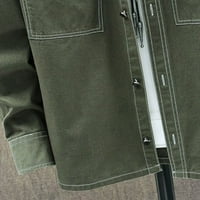 Leey-World Muns majica Muška moda Jednostavni pamučni pamučni džepni džepni džep džemper košulja Muškarci