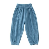 Ketyyh-CHN Long Hlače za djevojke Djevojke slatke otiske duge hlače, casual bagerg hlače plava, 100