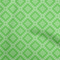 Onuone poliesterska spundata svijetla zelena tkanina azijska blok tkanina za šivanje tiskane plafne tkanine pored dvorišta