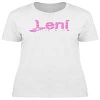Leni Cool Pink naziv srca Majica - MIMage by Shutterstock, ženska X-velika