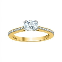Dijamantni zaručnički prsten u 10K žutom zlatu