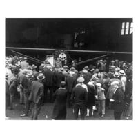 Foto: Lindbergh, Byrd, Chamberlain, Duh Svetog Lousa, aviona, gomile ljudi, 1