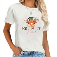Key West Florida Vintage Retro Sunset Pokloni na plaži Žene Modna grafička košulja - meka i udobna