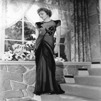 Skylark Claudette Colbert u večernjoj haljini dizajniran od Irene Photo Print