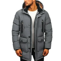 Akiihool jakna Muški puni zip mun hoodie zip up zimske jakne za oblikovanu majicu Sherpa