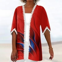 Feterrnal ženska bluza s bluzama Outerwear Print polovina rukav rukave Ležerne prilike za odmor Osnovni