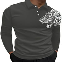 NOLLA muškarci na vrhu majica dolje polo majica lapelj bluza za izrez Muški atletski pulover Tee Stil