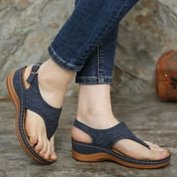 Aueooo ženske papuče, ženske ljetne flip flops kline cipele Ležerne prilike ravne sandale Udobne ankete
