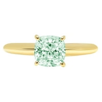 2.5ct jastuk rezan zeleni simulirani dijamant 18k žuti zlatni godišnjički angažman prsten veličine 3.5