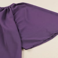 Arainlo Womens Chiffon Bluze Ležerne košulje sa punim bojama Kašika za obalupala u boji Losed V Closety