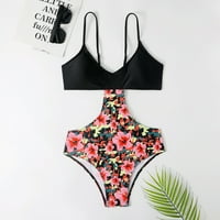 Kupaći kostimi za žene, ženski kupaći kostimi za bicikline jednodijelni vintage cvjetni ispis seksi