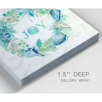 Wexford Home Seashell Joy-Premium Galerija zamotana platna - spremna za objesiti 32x32