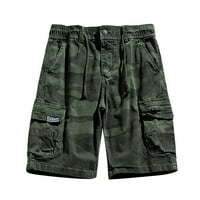 Muške kratke hlače Hlače Jogging Hlače Ljetni modni modni na otvorenom Ležerne tipke Multi-džepne sportske kratke hlače vojska zelena l