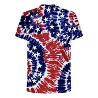 Košulje za čišćenje za muškarce casual okrugli vrat 3D digitalni ispis Zastava pulover Sportske kratke