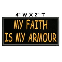 Moja vjera je moj oklop - 4 izvezena zakrpa za patch ili šivati ​​ukrasne zakrpe za vez - religiozni