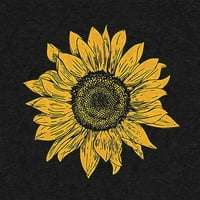 Ljetna ušteda Wxlwzywl Ženski ljetni suncokret majica slatka cvijeća grafička labava tees crewneck kratki