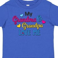 Inktastičnost moja baka i djed me vole sa srcima poklon dječaka malih majica ili majica mališana